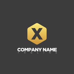 x modern letter logo template