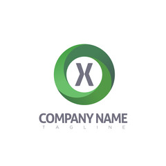 x modern letter logo template