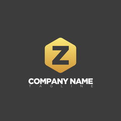 z modern letter logo template
