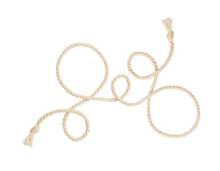 Beige cotton twisted rope