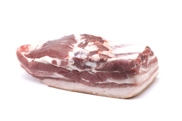 Fresh pork shoulder joint isolated on white