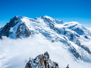 Mont Blanc mountain in France