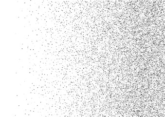 Abstract gradient halftone random dots background. A4 paper size, vector illustration, bw backdrop using halftone circle dots raster pattern texture. Vector illustration