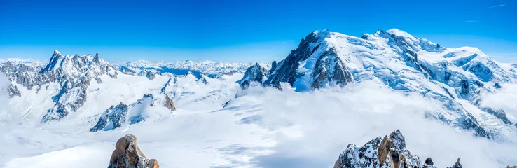 Foto op Plexiglas Mont Blanc Mont Blanc berg in Frankrijk