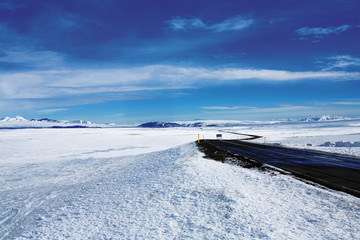 Winter road in Iceland