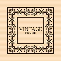 Vintage ornamental retro frame. Template for design. Vector illustration