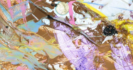 Textur eines Gemäldes mit Acryl und  Gouache-Farben, Hintergrund