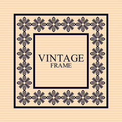 Vintage ornamental retro frame. Template for design. Vector illustration