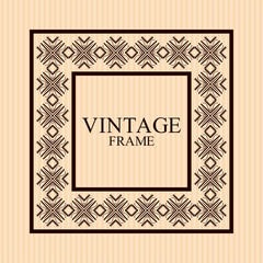 Vintage ornamental retro frame. Template for design. Vector illustration