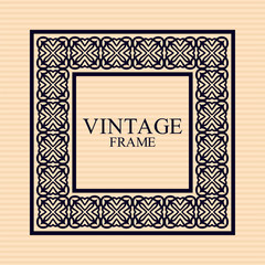 Obraz premium Vintage ornamental retro frame. Template for design. Vector illustration