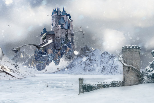 fantasy ice castle