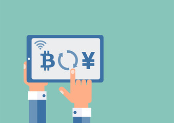 Электронный обмен валюты. Биткоин иена.