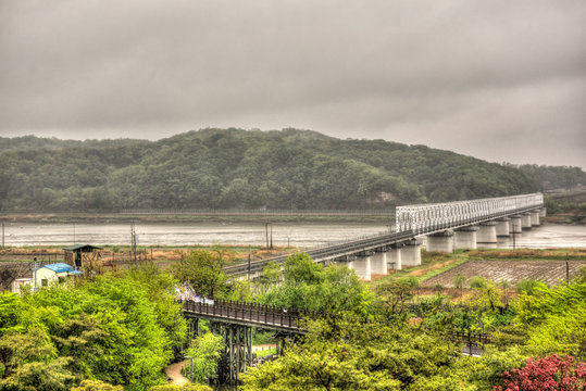 Die Br&uuml;cke ohne Wiederkehr in Gyeonggi-do an der Grenze zwischen Nord- und S&uuml;dkorea
