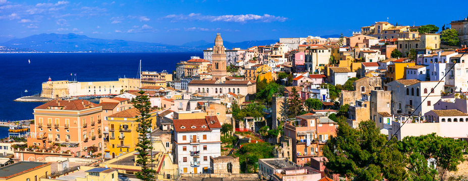 View of beautiful coastal town Gaeta . Landmarks of Italy, Lazio