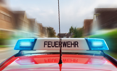 Feuerwehr Einsatz im Wohngebiet