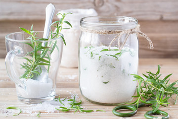 Salt with rosemary