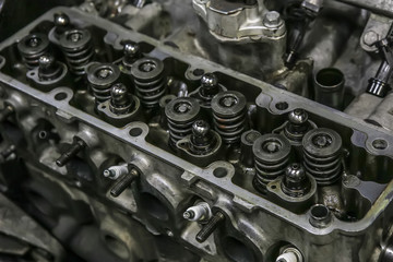 open metal petrol engine