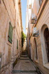 Fototapeta premium old building in Montenegro with Windows