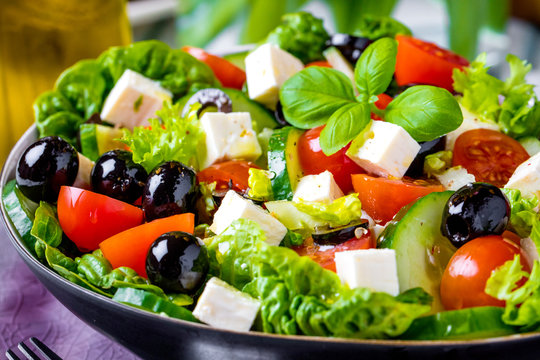 Bunter frischer salat( griechischer art )