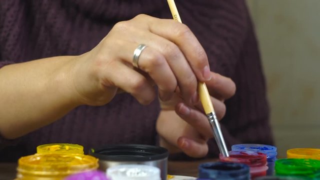 Coloring Easter eggs. Colorful Easter Eggs Handmade.