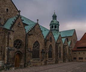 Fototapeta na wymiar The Hildesheim Cathedral against sky, Germany
