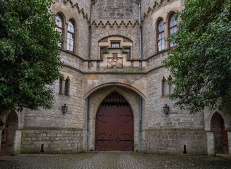 The old door of Marienburg Castle, Germany