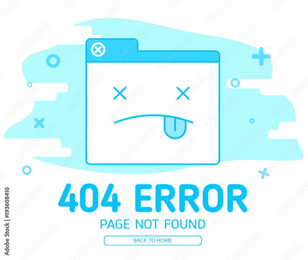 Aufkleber 404 error with icon tab wedsite error