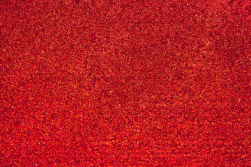 Texture of red sequins close-up.