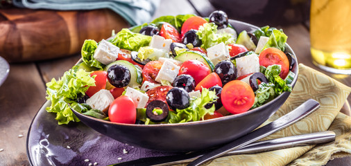 Bunter frischer salat( griechischer art )