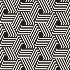 Vector seamless abstract pattern. Modern stylish minimalistic texture. Repeating geometric background with hexagons