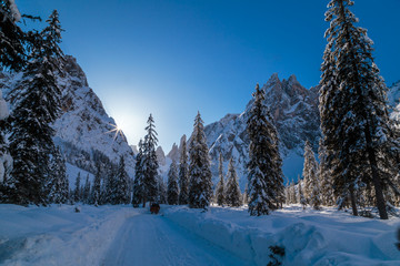 Sunny morning in Val Fiscalina