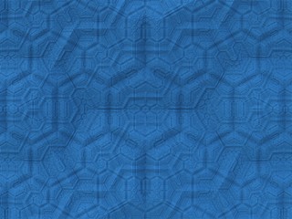 Abstract blue fractal background. 3D rendering