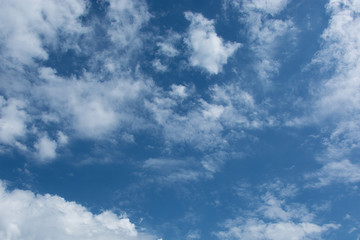 Blue sky with a cloud close-up. Background.