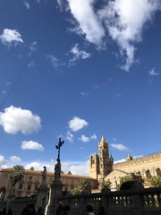 Vista della bellissima cattedrale di Palermo, Sicilia, Italia