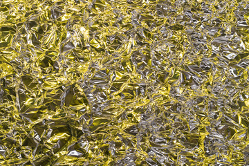 background of metal foil yellow color