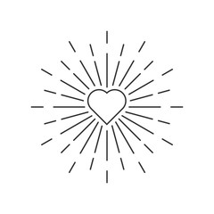 Obraz premium loveburst vector icon