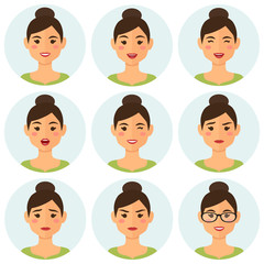Business woman expresions avatar