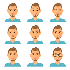 Businessman expresions avatars