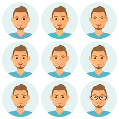 Businessman expresions avatars