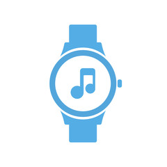 Concept music smart technology, smartwatch, watch icon
