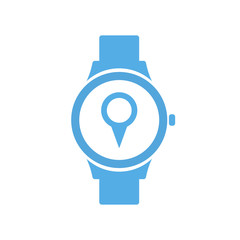 Concept location smart technology, smartwatch, watch icon