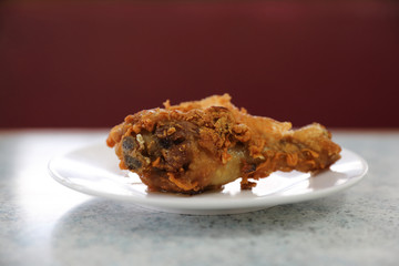 Fried chicken in close up