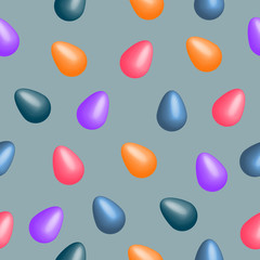Seamless vector pattern with colorful easter eggs.