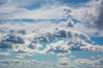 Beautiful blue sky with white clouds