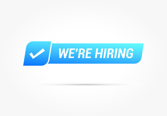 We're Hiring Label