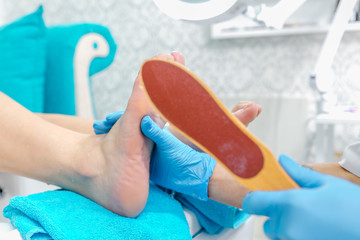 Fototapeta premium Pedicure master during work.