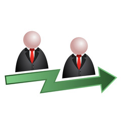 Teamwork success concept icon