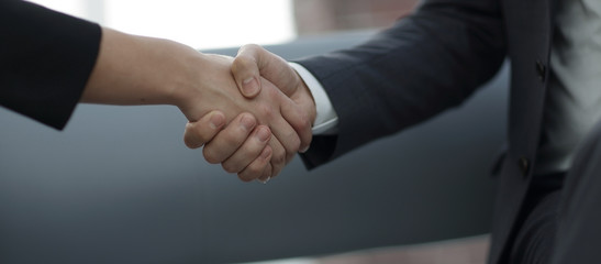 Business handshake ,congratulations or Partnership concept.