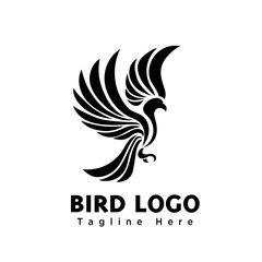 Abstract eagle stand art logo