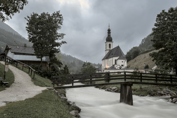 Fototapeta premium Church in Ramsau, Germany